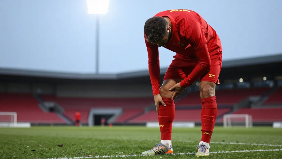 De voormalig Anderlecht-spits liep de blessure op tijdens zijn eerste interlandstage in een jaar, waarbij bondscoach...